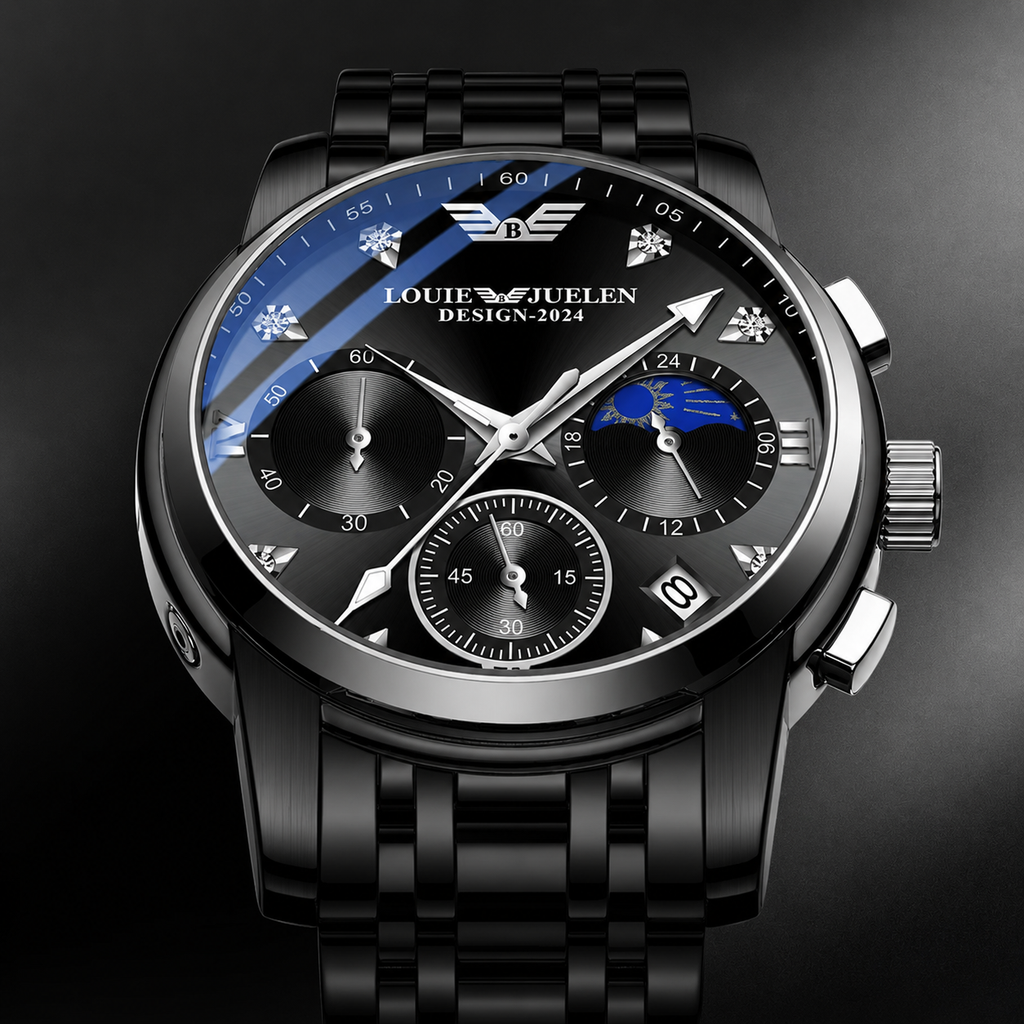 Louie Juelen Celestial Chronograph-Style Men’s Quartz Watch