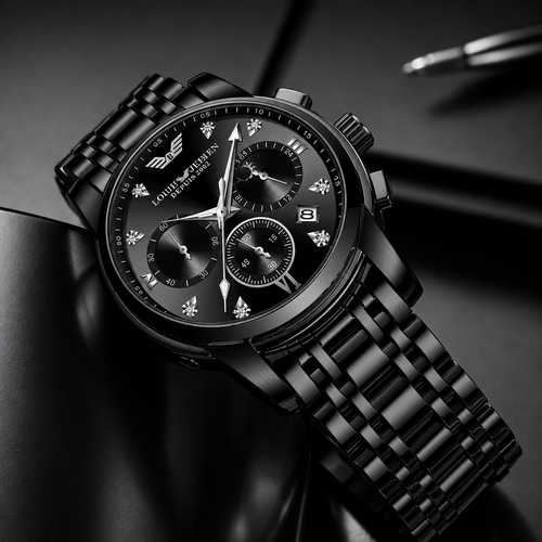 Louie Juelen Celestial Chronograph-Style Men’s Quartz Watch