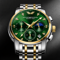 Louie Julene Emerald Royal Chronograph – Luxury Green & Gold Watch