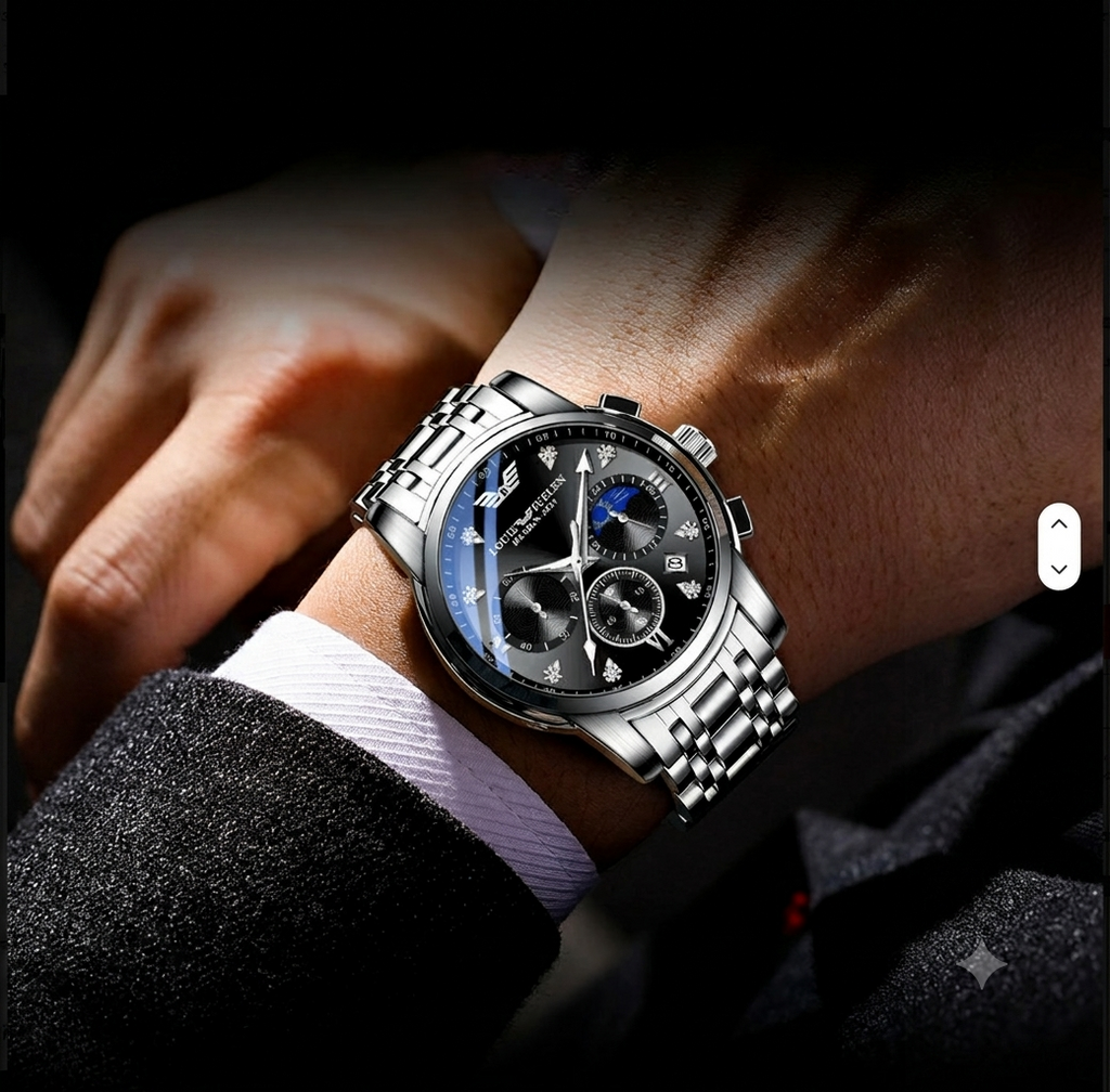 Louie Juelen Celestial Chronograph-Style Men’s Quartz Watch